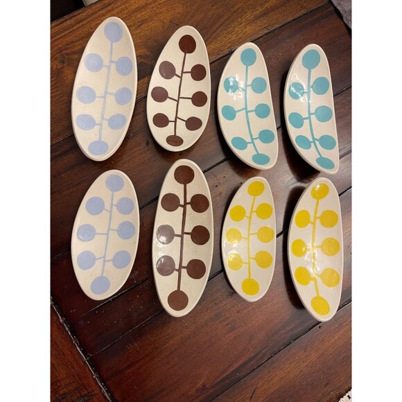 Mid Century Ceramic Bone Plates Sushi Condiment Eight - Picture 1 of 8